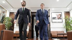 El vicepresidente de la Junta, Juan García-Gallardo, y el presidente, Alfonso Fernández Mañueco, en un acto