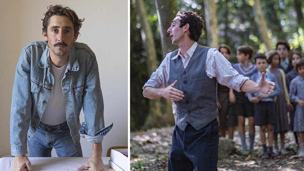 Enric Auquer, a la izquierda (Fotografía de Lluís Tudela cedida a EL ESPAÑOL de Castilla y León) y una imagen de la película a la derecha (Fotografía de Sergi Bernal cedida a EL ESPAÑOL de Castilla y León)