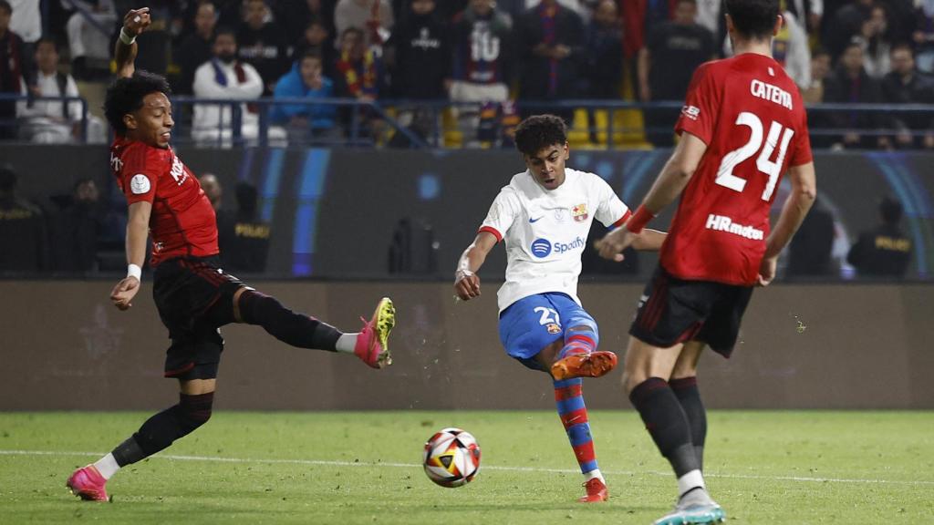 Momento del gol de Lamine Yamal