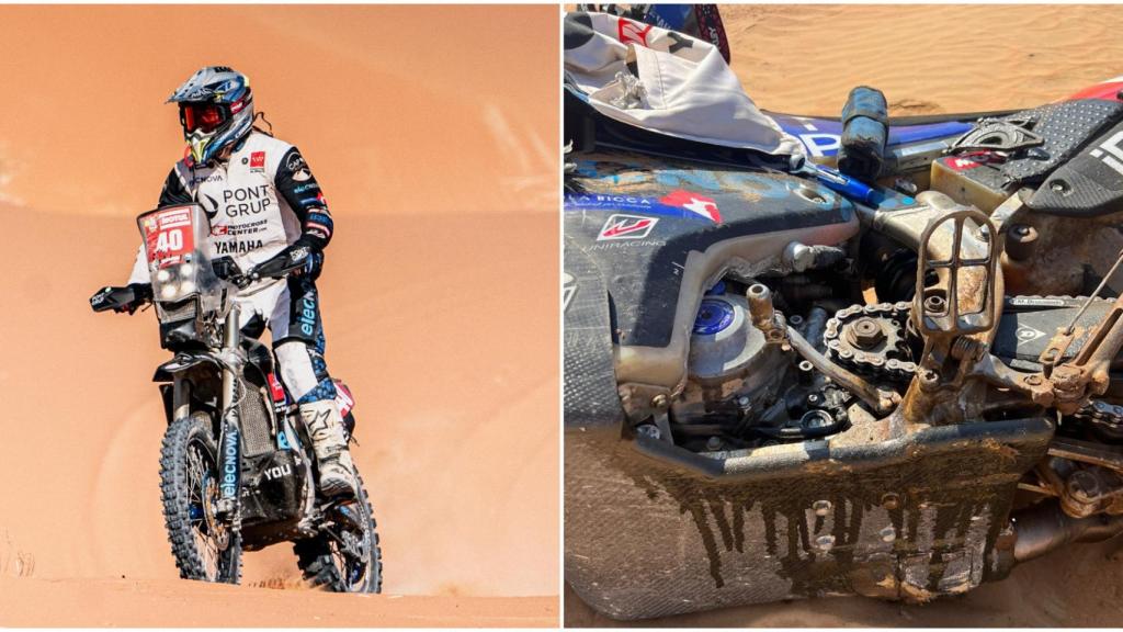 Javi Vega durante la etapa 6A del Rally Dakar 2024