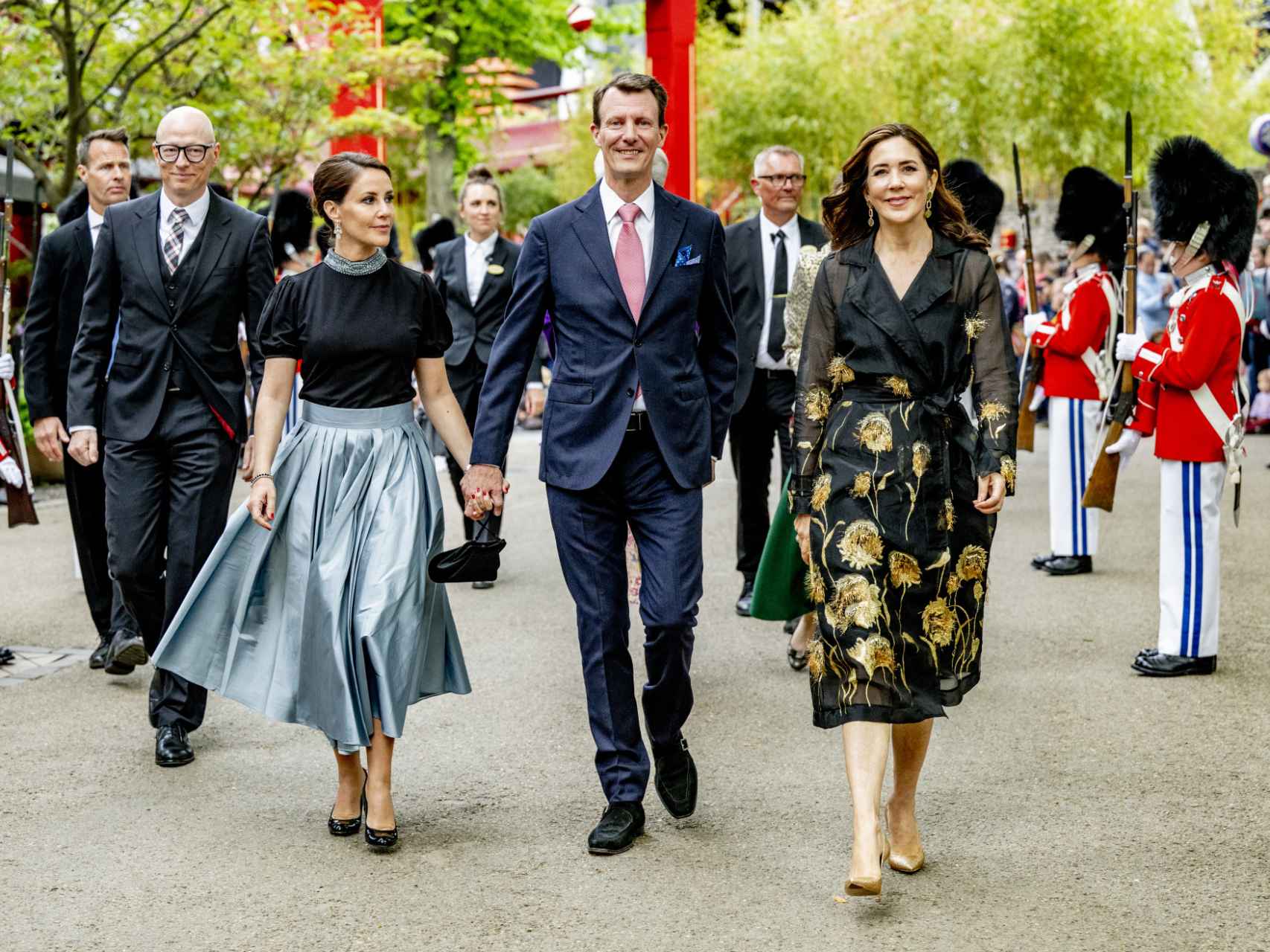 La princesa Marie, con su esposo y su cuñada, en 2022.
