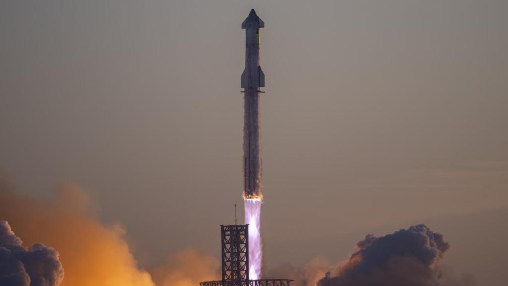 Starship despegando por segunda vez