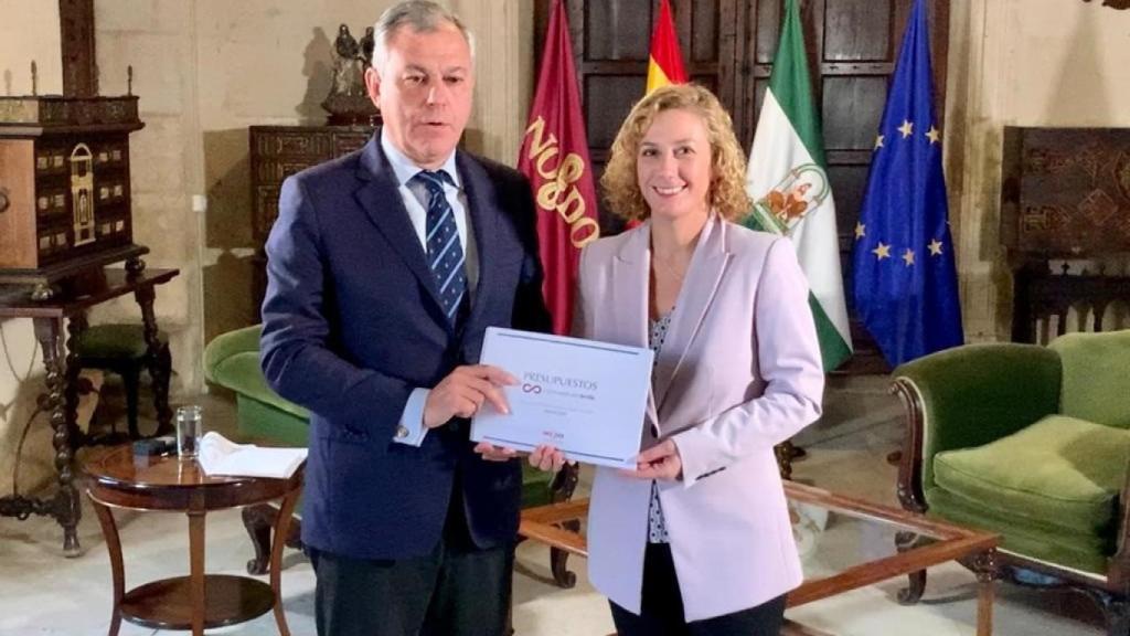 José Luis Sanz con la edil de Podemos-IU Susana Hornillo