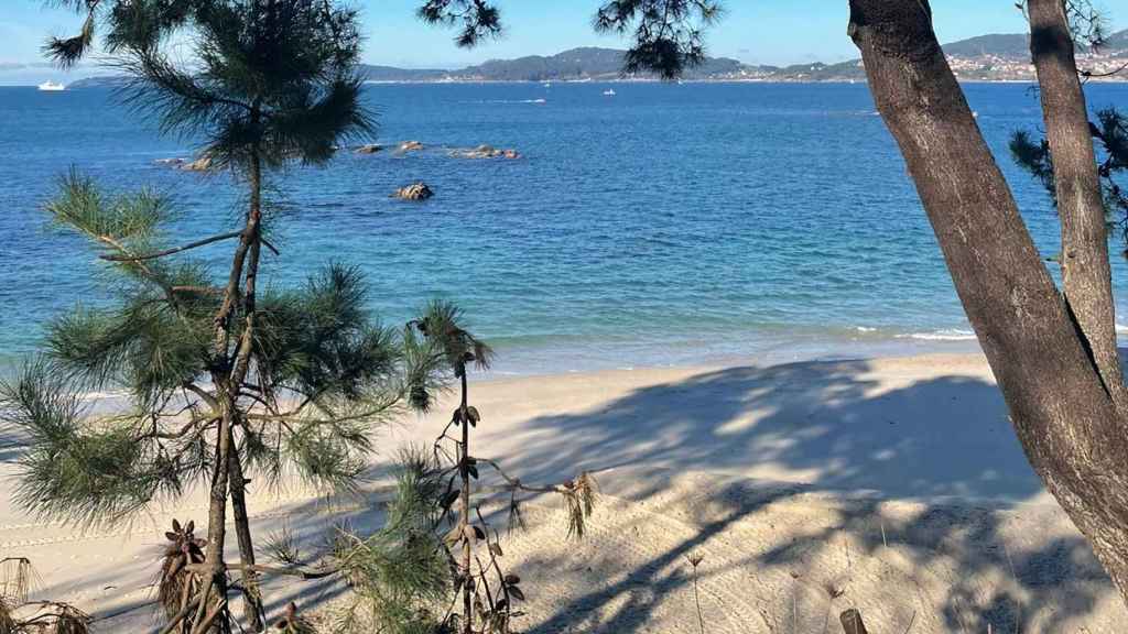 Imagen de la Playa de La Fuente, en Vigo.