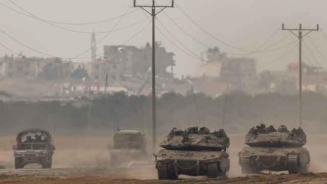 Tanques del ejército israelí en la Franja de Gaza.