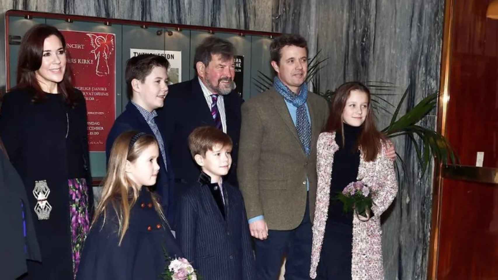 John Donaldson junto a su hija, su yerno y sus nietos, en 2018.