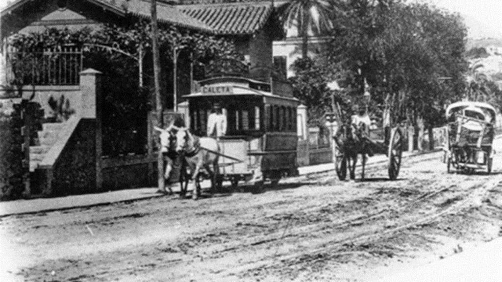 Imagen de archivo de un tranvía en Málaga.