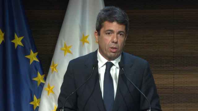 Carlos Mazón, durante su intervención en la EUIPO de Alicante.