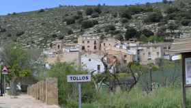 Vistas al pueblo de Tollos, Alicante.