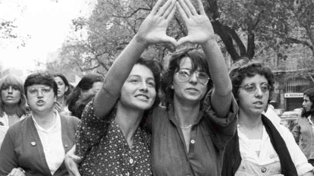 Pilar Aymerich: 'Manifestación feminista, Barcelona' (detalle), 1977 (de la serie 'El despertar')