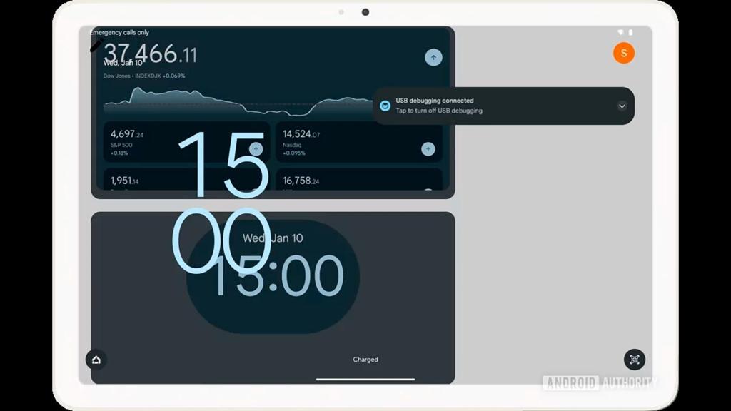 Imagen de los widgets en la pantalla de bloqueo
