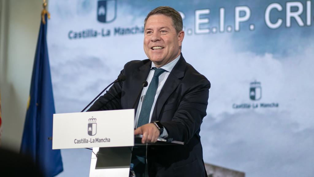 El presidente de Castilla-La Mancha, Emiliano García-Page, en Marchamalo.