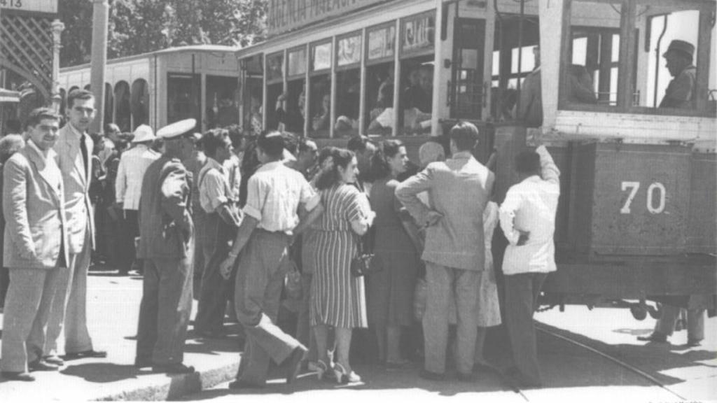 'Esperando al tranvía'.