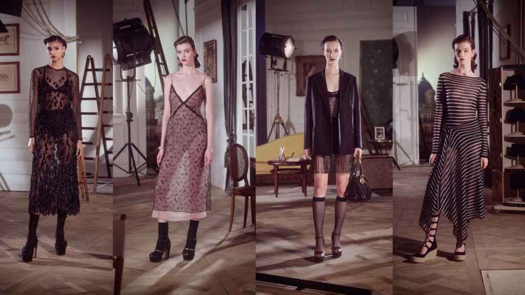 Los looks 13, 87, 7 y 30 de la colección Dior Fall 2024.