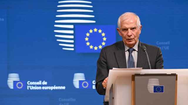 El Alto Representante de la UE para la Política Exterior y de Seguridad, Josep Borrell, durante una rueda de prensa
