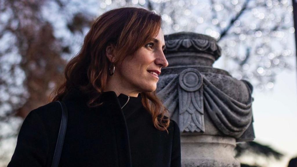 Mónica García en el parque del Retiro de Madrid esta Navidad.