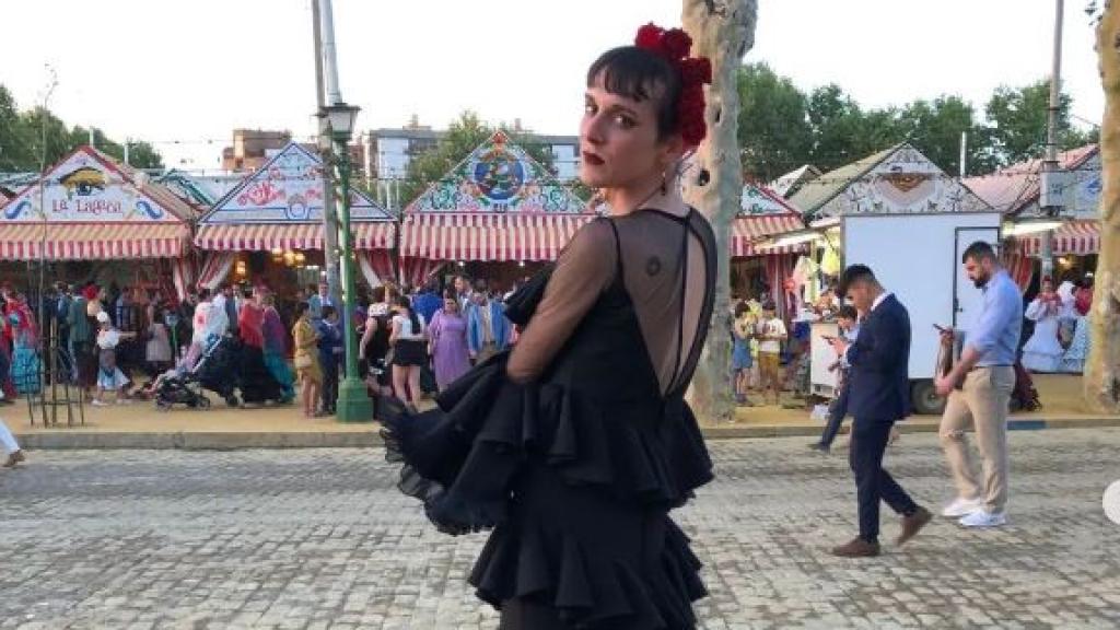 Lola Buzón, una señora de luto en la Feria.