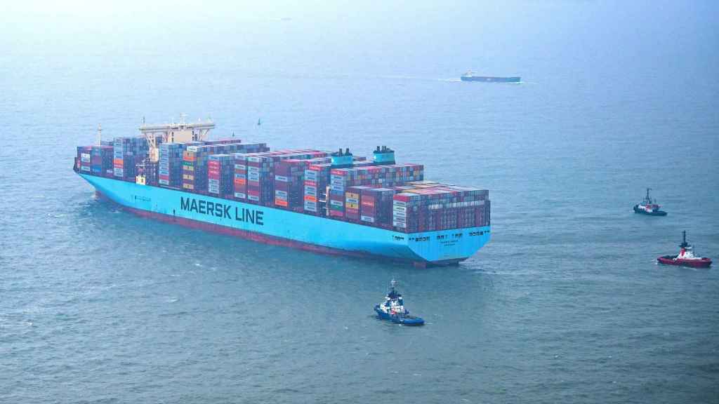 Un carguero de la compañía Maersk