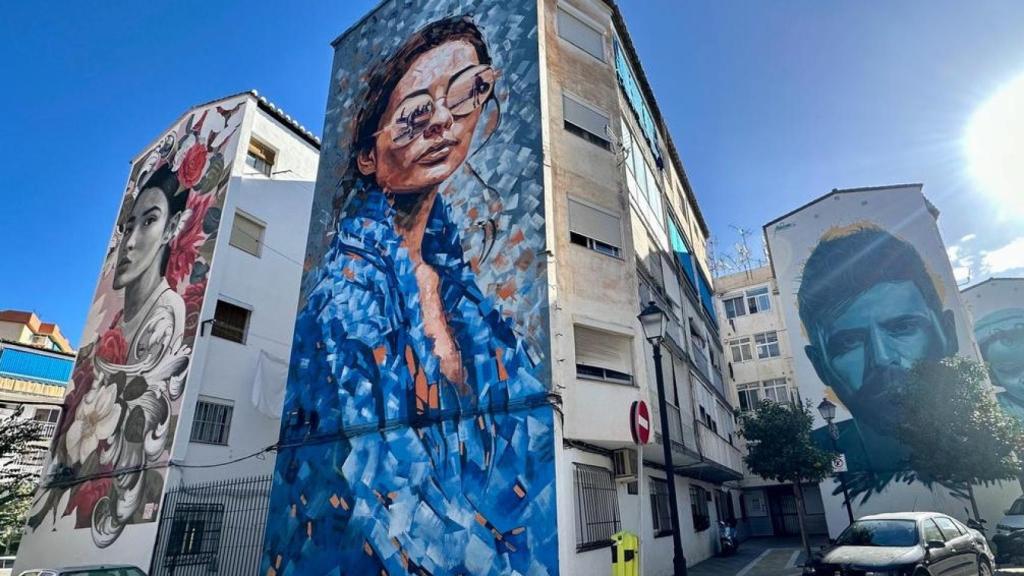 Varios murales en la calle Valladolid.