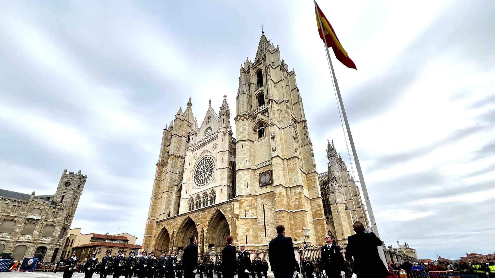 Acto de celebración del 200 aniversario de la Policía Nacional, este sábado en León.