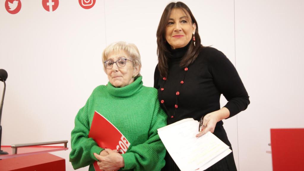 . La secretaria de Organización del PSOE de Castilla y León, Ana Sánchez, y la procuradora por Zamora del Grupo Parlamentario Socialista Inmaculada García comparecen para analizar la situación de la gestión sanitaria en Zamora y en Castilla y León.