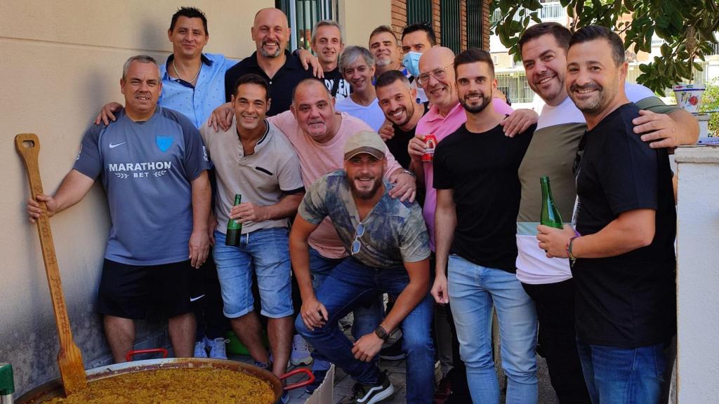 Una imagen de Álvaro con su grupo de San Andrés.