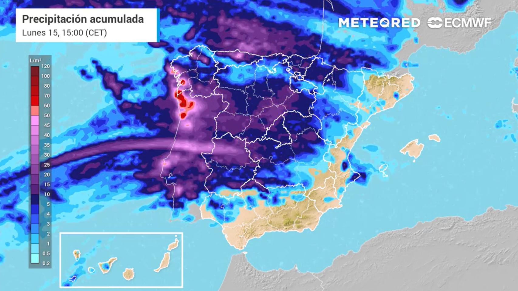 La provincia evitará las lluvias que afectarán a casi toda España.