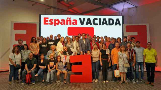 Imagen de una reunión de la España Vaciada.