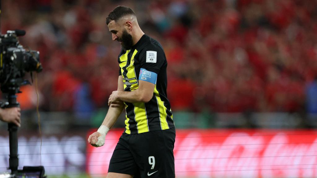 Benzema, durante un partido del Al Ittihad.