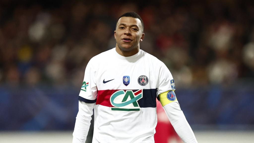 Mbappé, durante un partido de la Copa de Francia con el PSG.