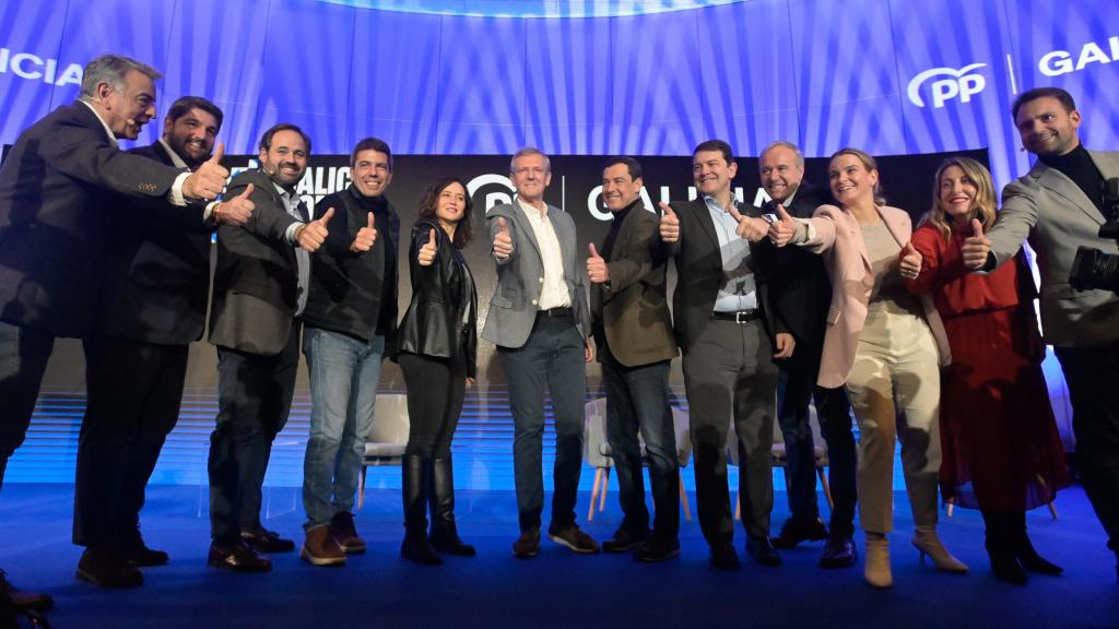 Los barones regionales del PP arropan a Alfonso Rueda en Galicia