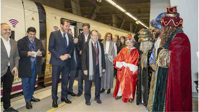 Óscar Puente en el viaje a Vigo con los Reyes Magos