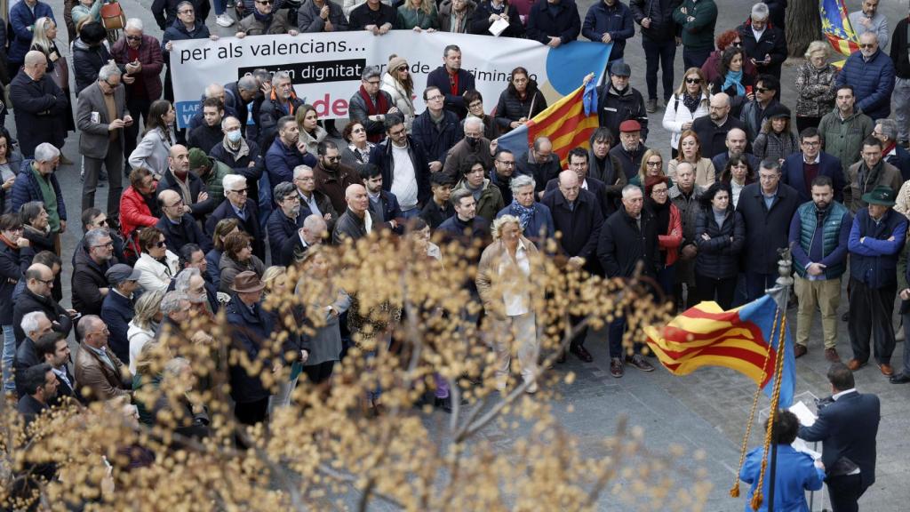 Concentración celebrada este domingo en Valencia.