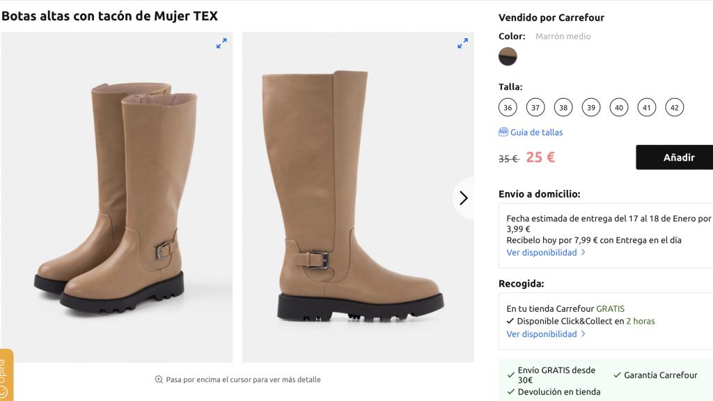 Botas altas.
