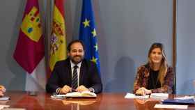 Paco Núñez junto a la secretaria general del PP en Castilla-La Mancha, Carolina Agudo. Foto: Javier Longobardo