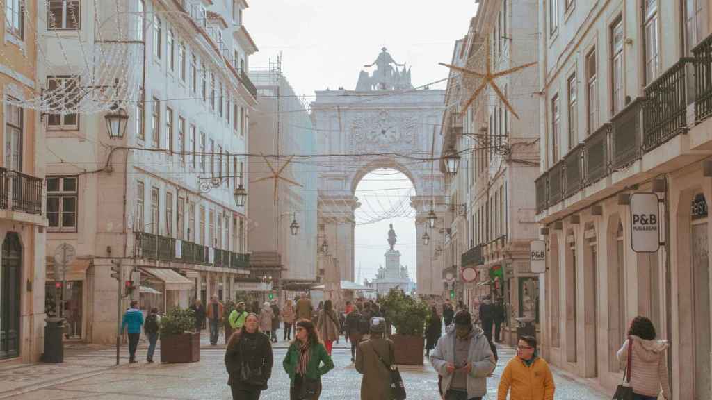 La Rua Augusta es la principal calle del barrio de la Baixa en Lisboa