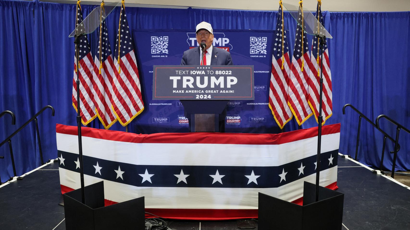 Donald Trump, en un acto de campaña este fin de semana en Iowa