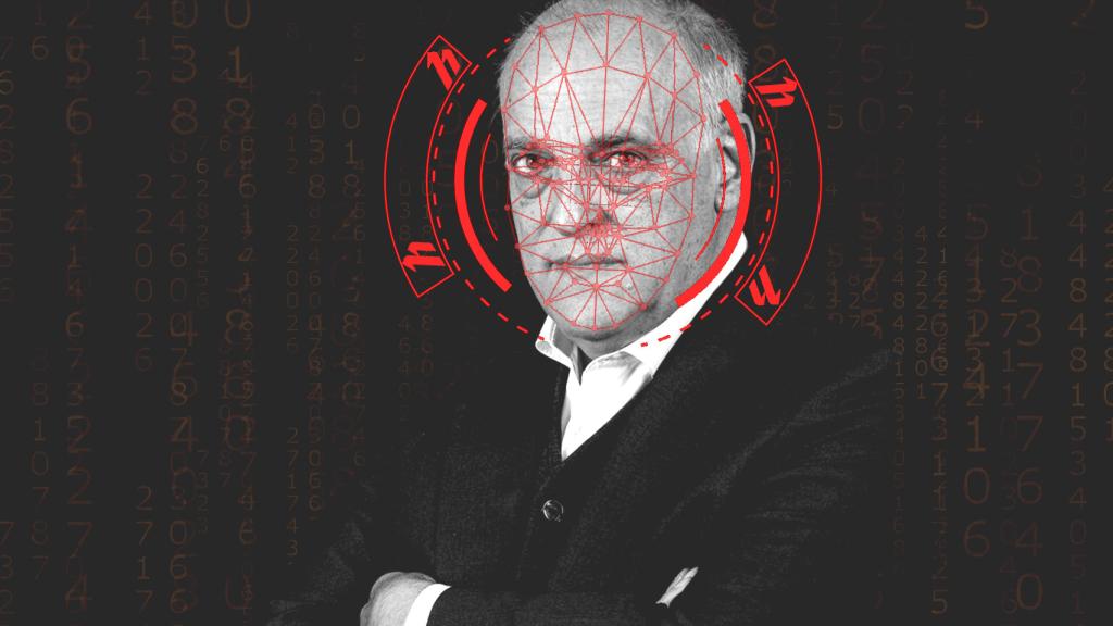 Javier Tebas, en un fotomontaje