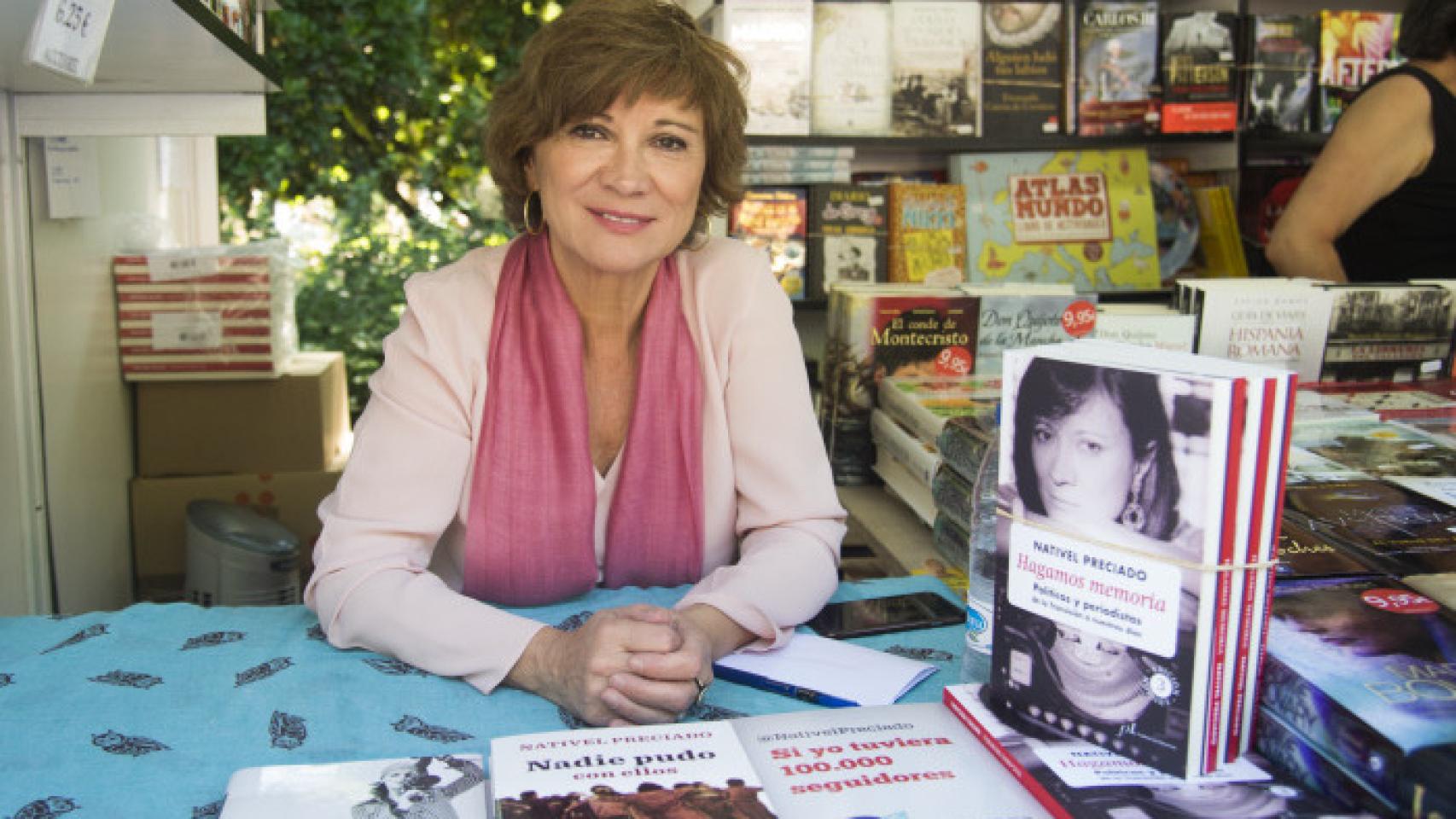 Nativel Preciado en la Feria del Libro de Madrid.