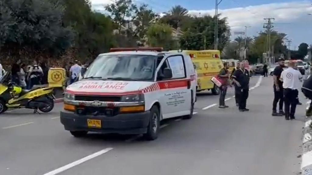 Ambulancias en el lugar del suceso.