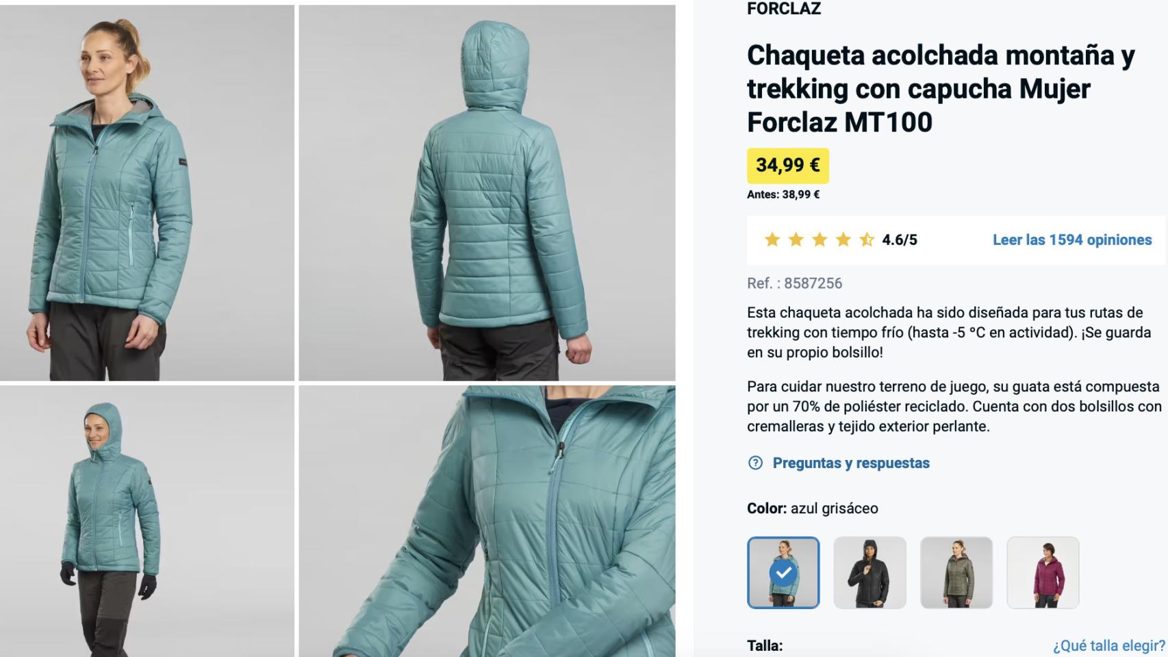 Chaqueta acolchada.