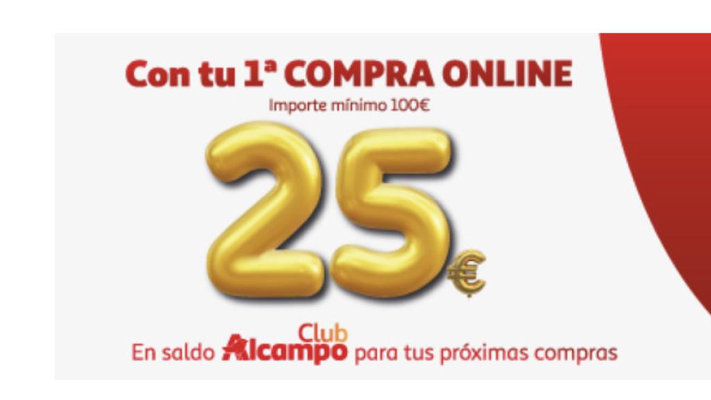 Captura de pantalla de la página web de Alcampo.