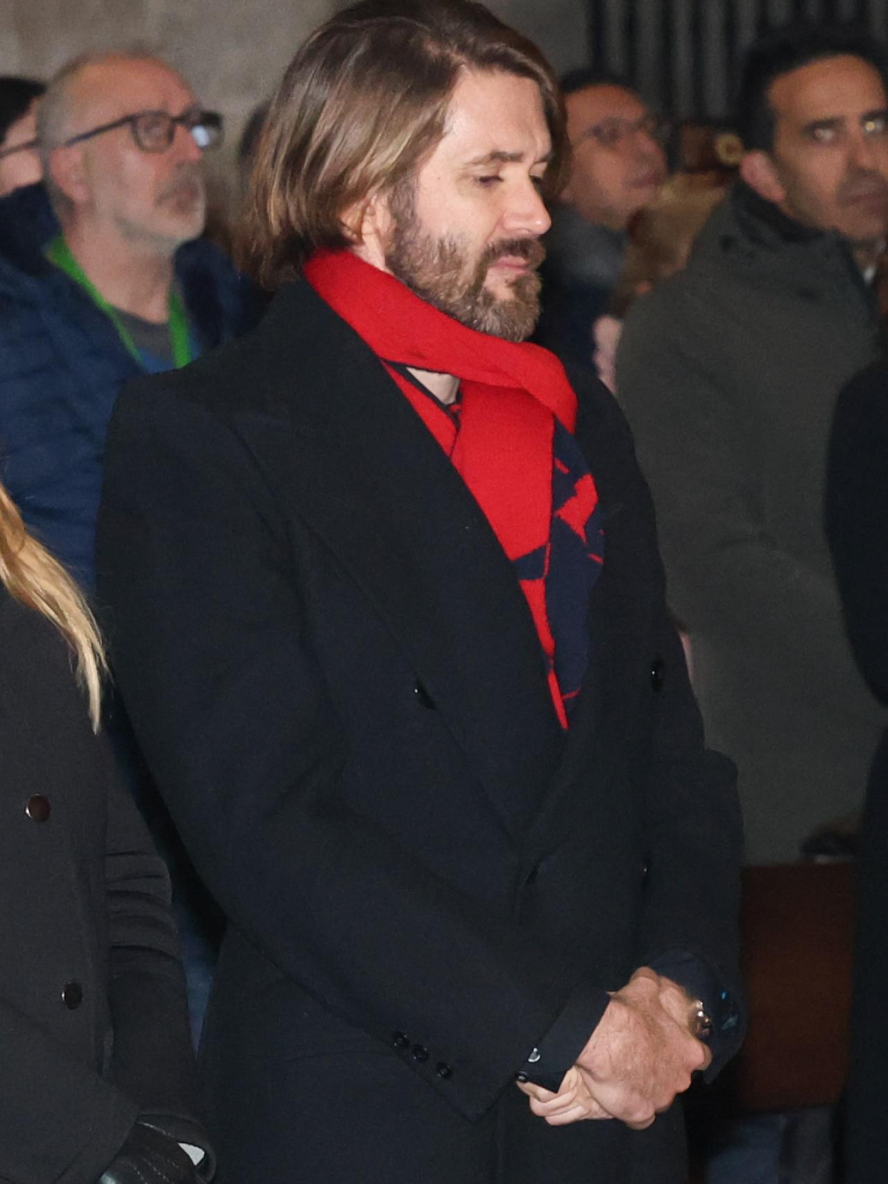 Manuel Velasco, en el funeral de su madre.