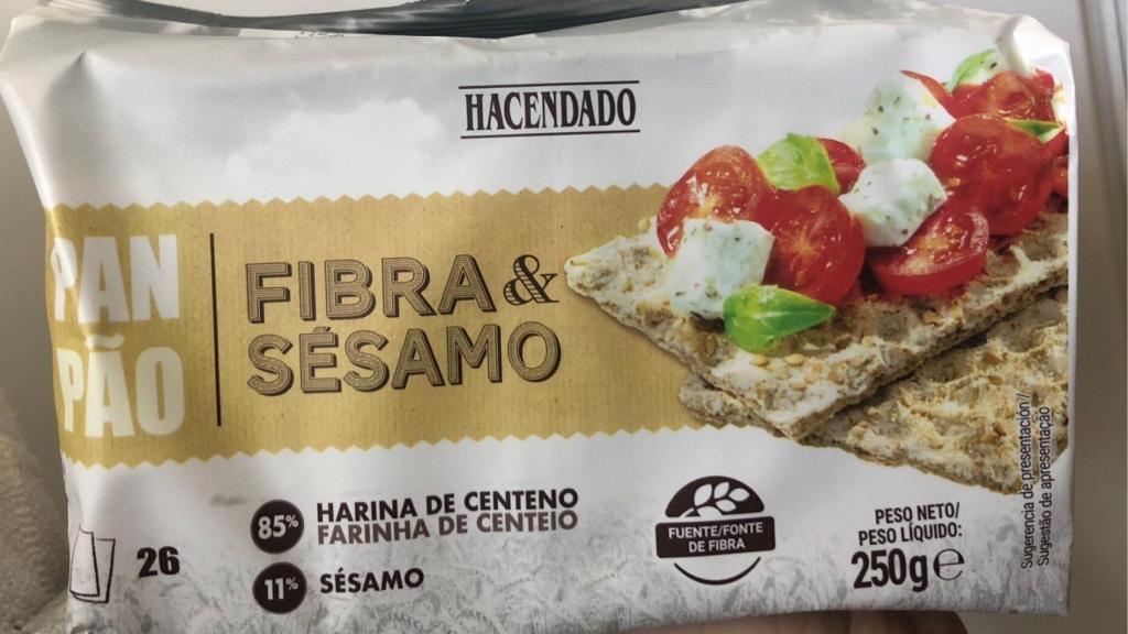 Pan tostado con sésamo de Mercadona.