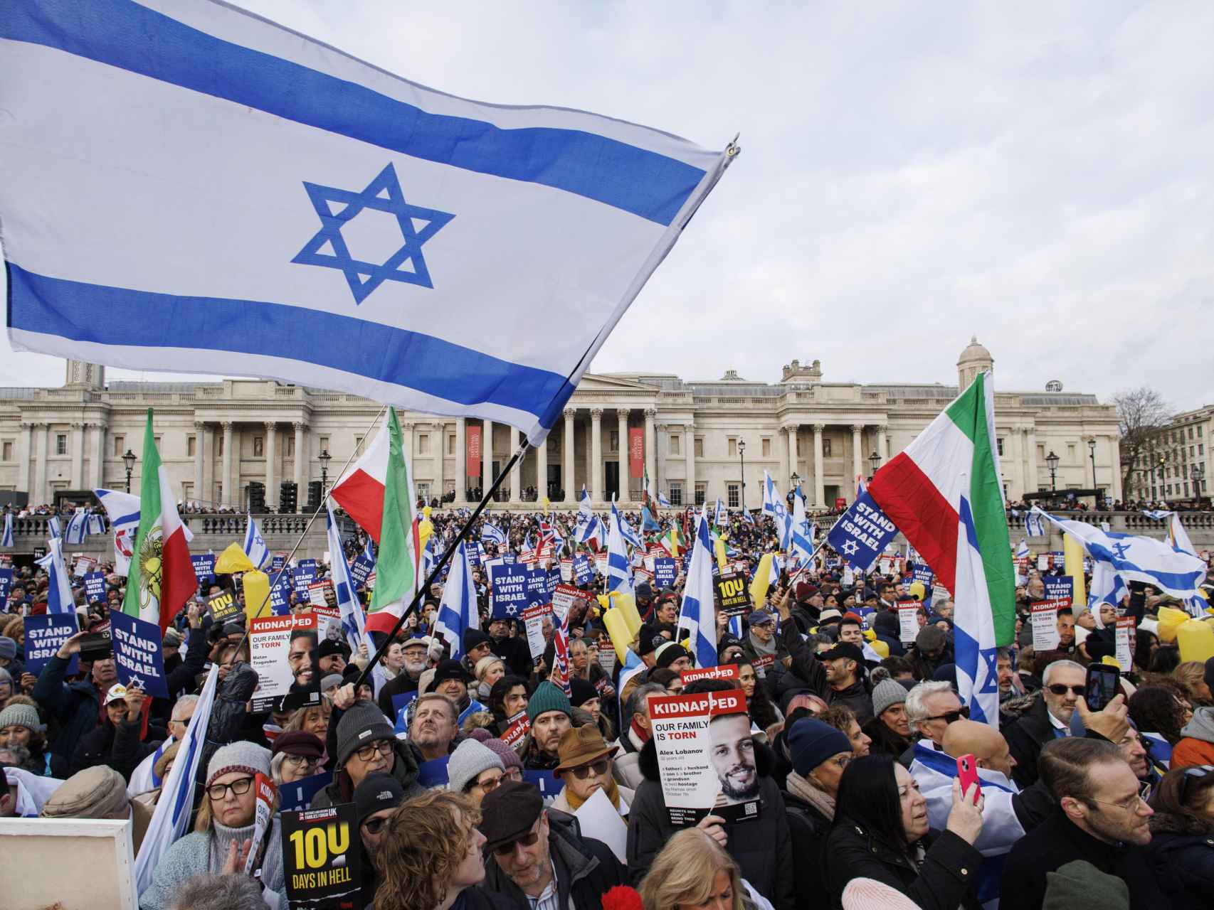 Manifestación proisraelí en Londres.