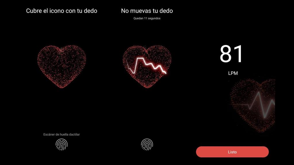 Medición de pulso en Xiaomi