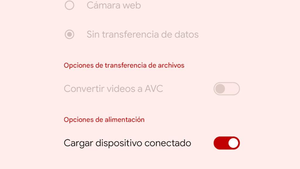 Cargar dispositivo conectado por cable