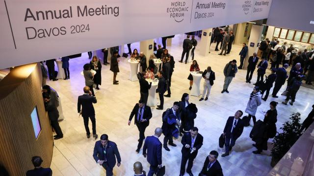 Recinto donde se celebra la edición de 2024 del Foro de Davos.