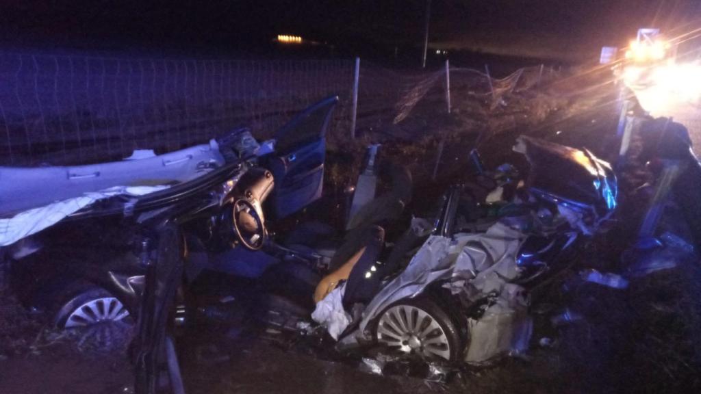 Imagen de uno de los coches involucrados en el accidente