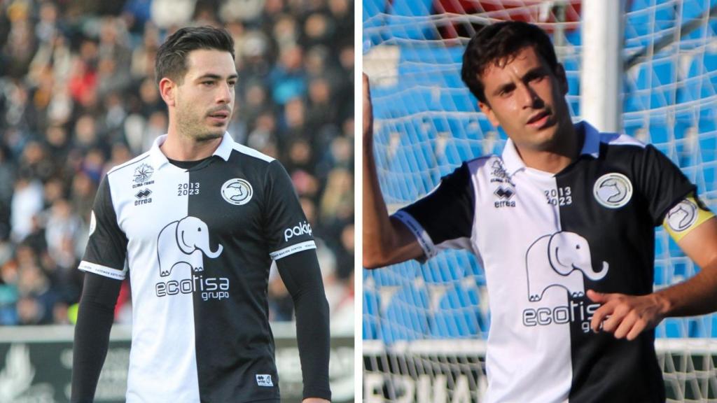 Ramiro Mayor y Héctor Nespral, capitanes de Unionistas de Salamanca.